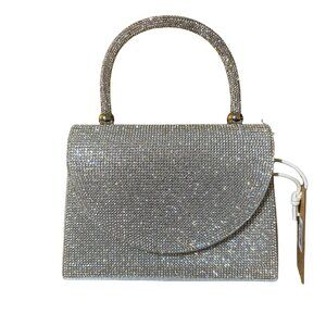 Mix No. 6 Silver Rhinestone Top-Handle Bag - New with Tags